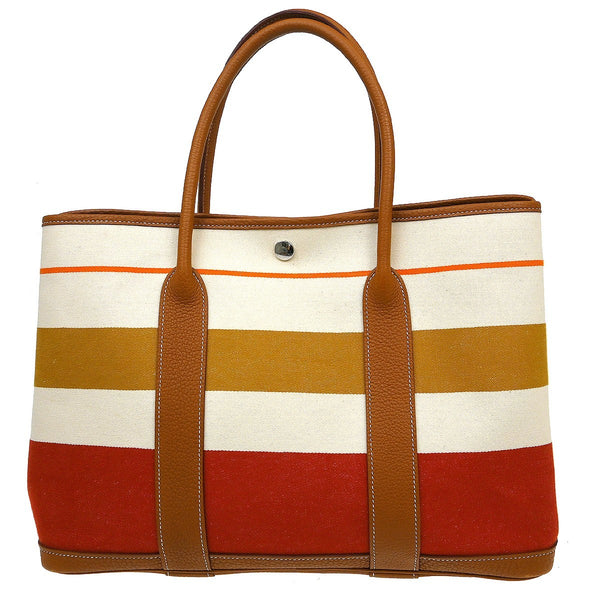 Hermes Garden Party Tote Printed Toile and Leather 36 - image 1