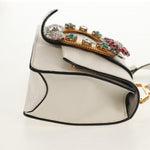 Miu Miu Madras Crystal Buckle Shoulder Bag Leather Small - image 4