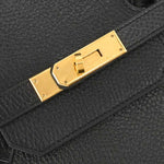 Hermes Birkin Handbag Black Ardennes with Gold Hardware 40 - image 11
