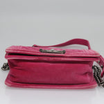 Chanel Boy Flap Bag Quilted Velvet Old Medium - image 5