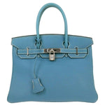 Hermes Touch Birkin Bag Blue Togo with Blue Matte Alligator and Gold Hardware 30 - image 1