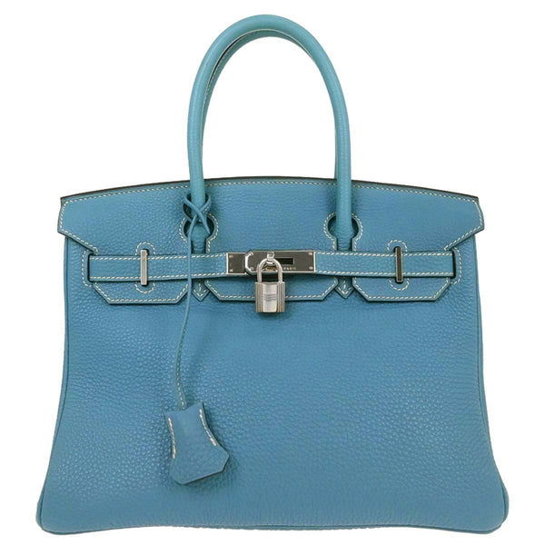 Hermes Touch Birkin Bag Blue Togo with Blue Matte Alligator and Gold Hardware 30 - image 1