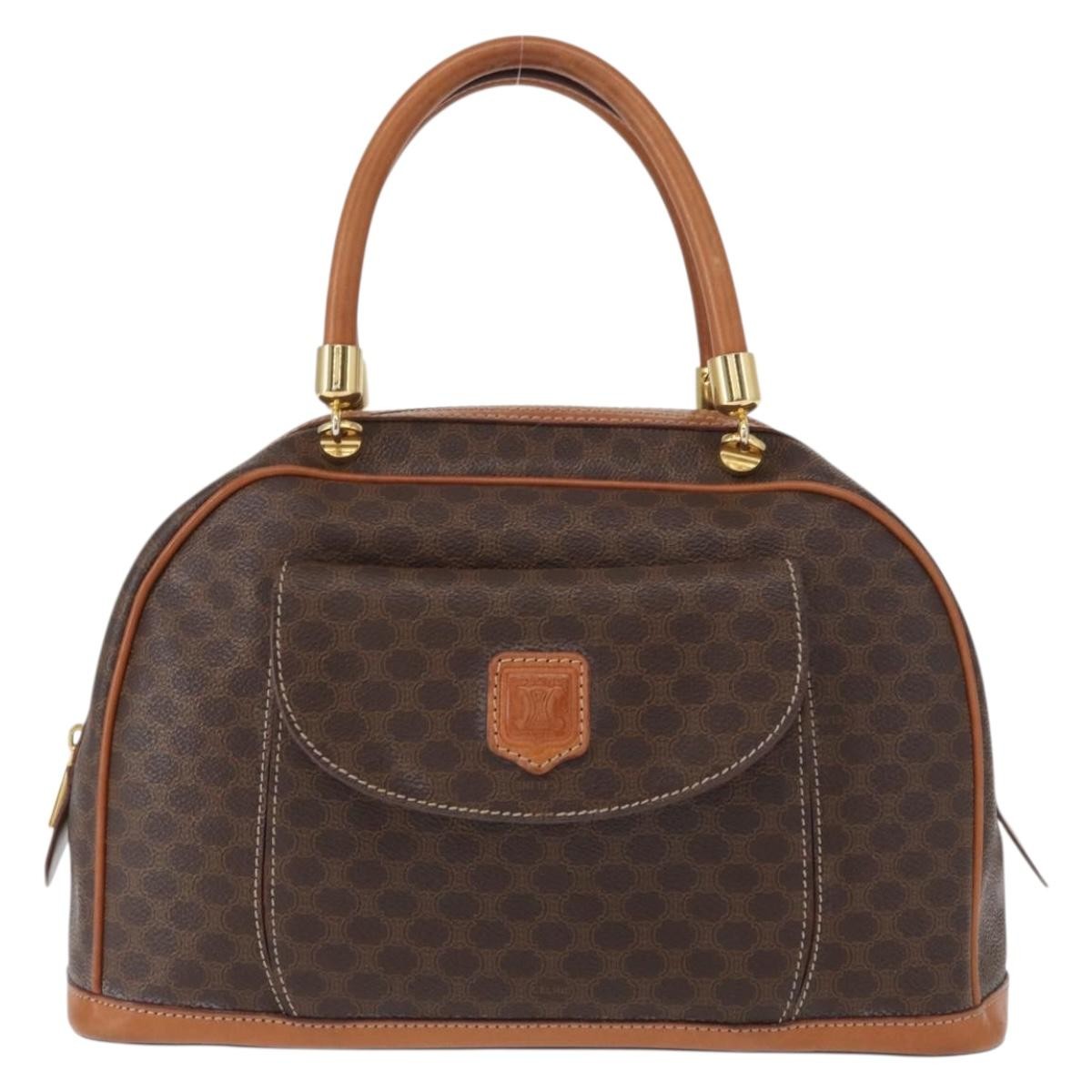 Celine Vintage Macadam Handbag Canvas and Leather - image 1