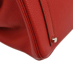 Hermes Birkin Handbag Red Togo with Palladium Hardware 35 - image 10