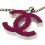 Chanel CC Logo Pendant Necklace Metal - image 3