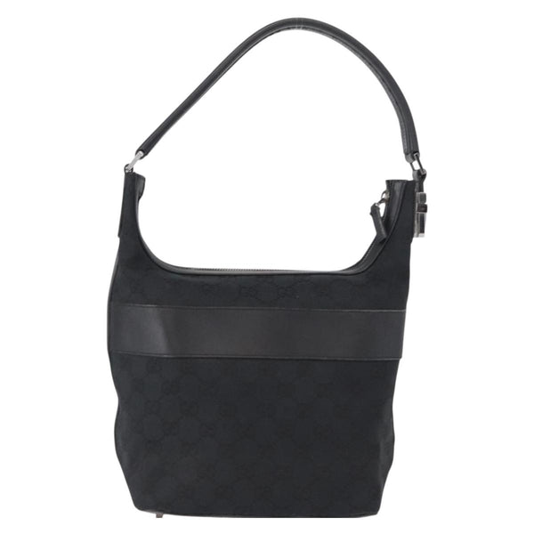 Gucci Vintage Shoulder Bag GG Canvas and Leather Small