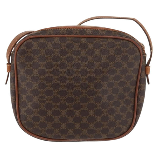 Celine Vintage Macadam Shoulder Bag Canvas Small