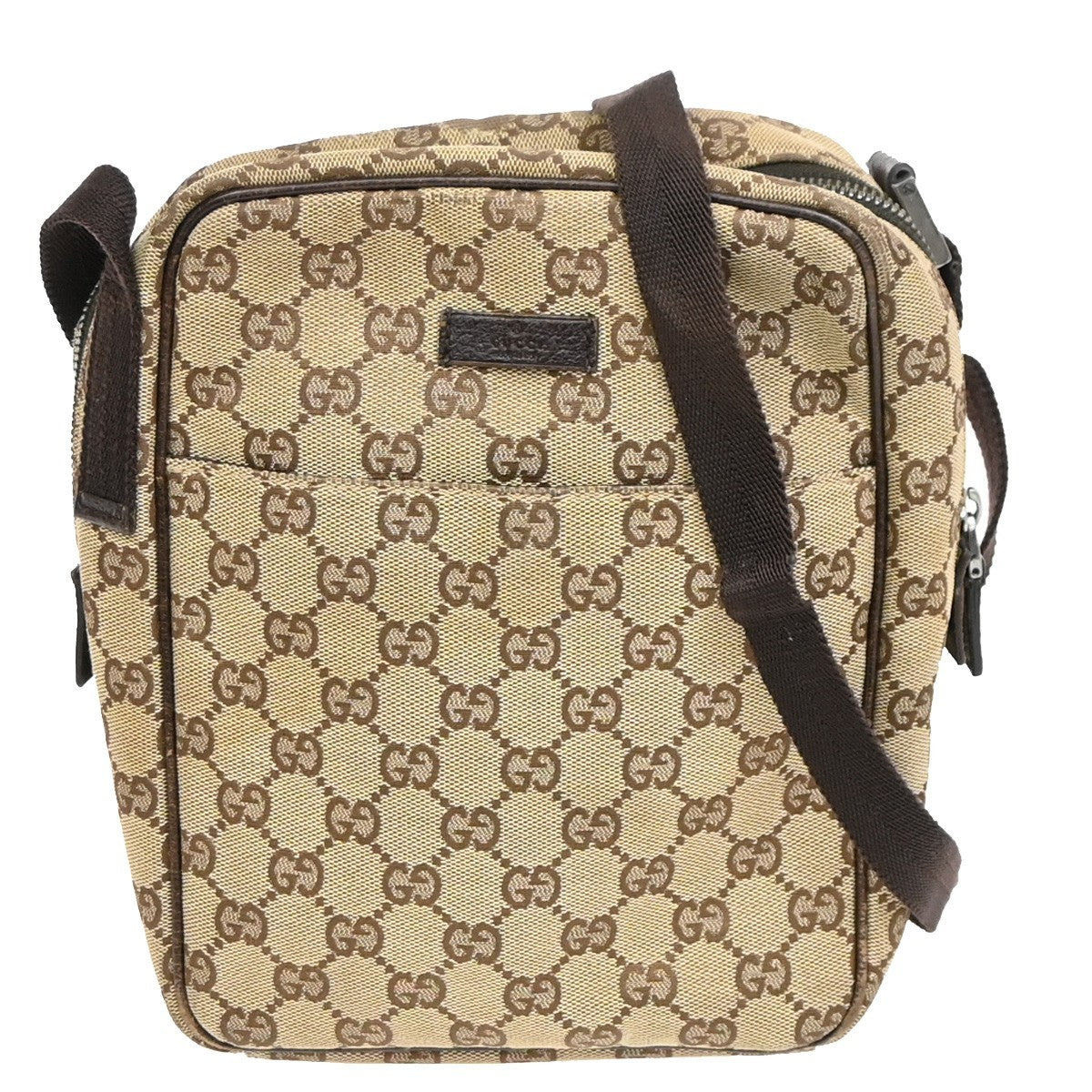 Gucci Vintage Front Pocket Flat Messenger GG Canvas Medium - image 1