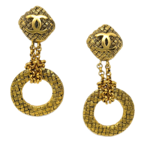 Chanel CC Dangle Earrings Metal - image 1