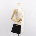 Salvatore Ferragamo Vintage Gancini Chain Shoulder Bag Suede Small - image 13
