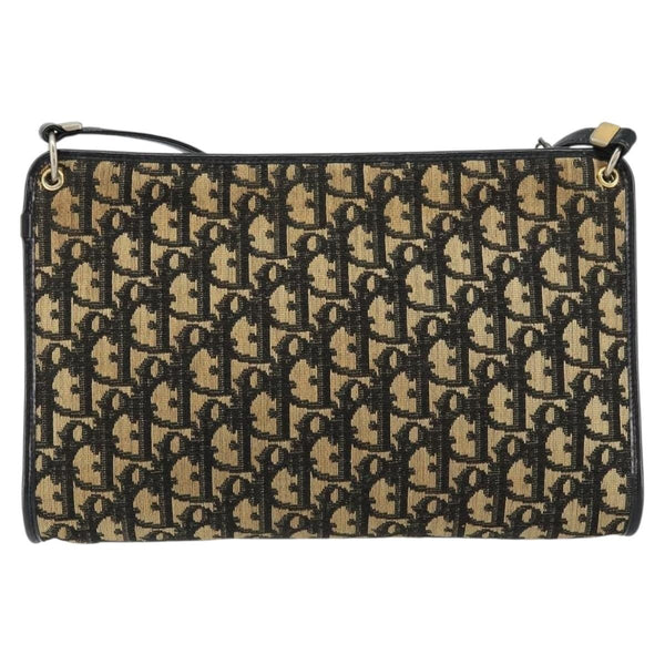 Christian Dior Vintage Trotter Shoulder Bag Canvas medium