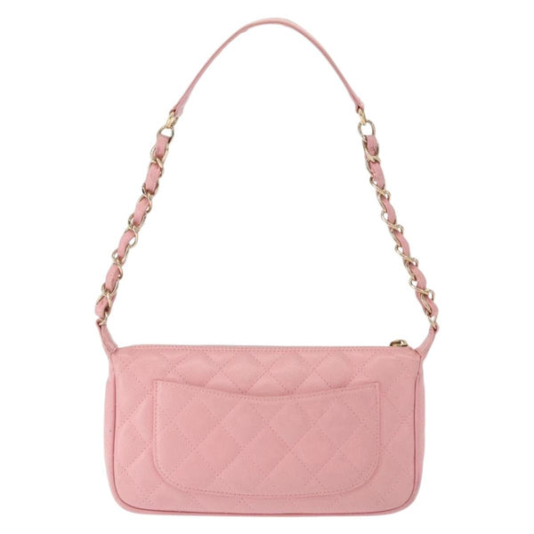 Chanel Timeless CC Chain Shoulder Bag Quilted Caviar Small