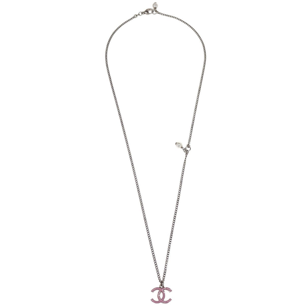 Chanel Vintage CC Pendant Long Necklace Metal - image 1