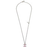 Chanel Vintage CC Pendant Long Necklace Metal - image 1