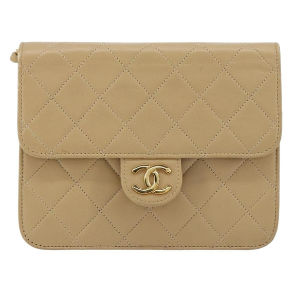 Chanel Vintage Clutch with Chain Quilted Leather Small - image 1