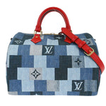 Louis Vuitton Speedy Bandouliere Bag Damier and Monogram Patchwork Denim 30 - image 1