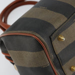 Fendi Vintage Pequin Convertible Boston Bag Coated Canvas Small - image 10