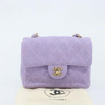 Chanel Square Classic Single Flap Bag Fabric - image 12