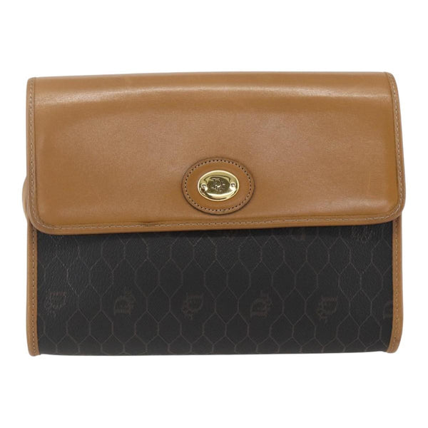 Christian Dior Vintage Honeycomb Shoulder Bag Canvas and Leather - image 1