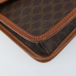 Celine Vintage Macadam Circle Logo Shoulder Bag Canvas and Leather - image 10