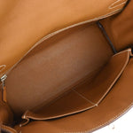 Hermes Kelly Handbag Brown Togo with Palladium Hardware 32 - image 3