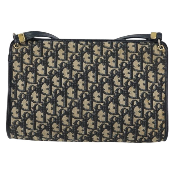 Christian Dior Vintage Trotter Shoulder Bag Canvas medium