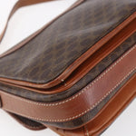 Celine Vintage Macadam Shoulder Bag Canvas and Leather - image 12