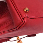 Hermes Kelly Handbag Red Togo with Gold Hardware 32 - image 7