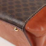Celine Vintage Convertible Top Handle Bag Macadam Coated Canvas Medium - image 11