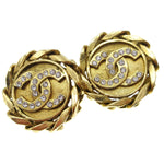 Chanel CC Button Clip-On Earrings Metal with Faux Pearl - image 4