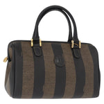 Fendi Vintage Pequin Convertible Boston Bag Coated Canvas Small - image 1