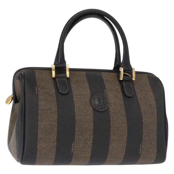 Fendi Vintage Pequin Convertible Boston Bag Coated Canvas Small - image 1