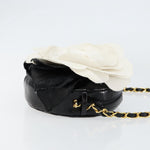 Chanel Vintage Camellia Round Evening Bag Lambskin and Satin - image 3