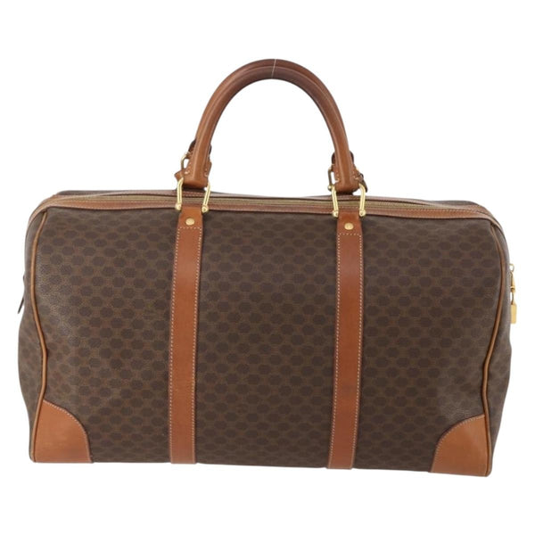 Celine Vintage Macadam Boston bag Canvas and Leather