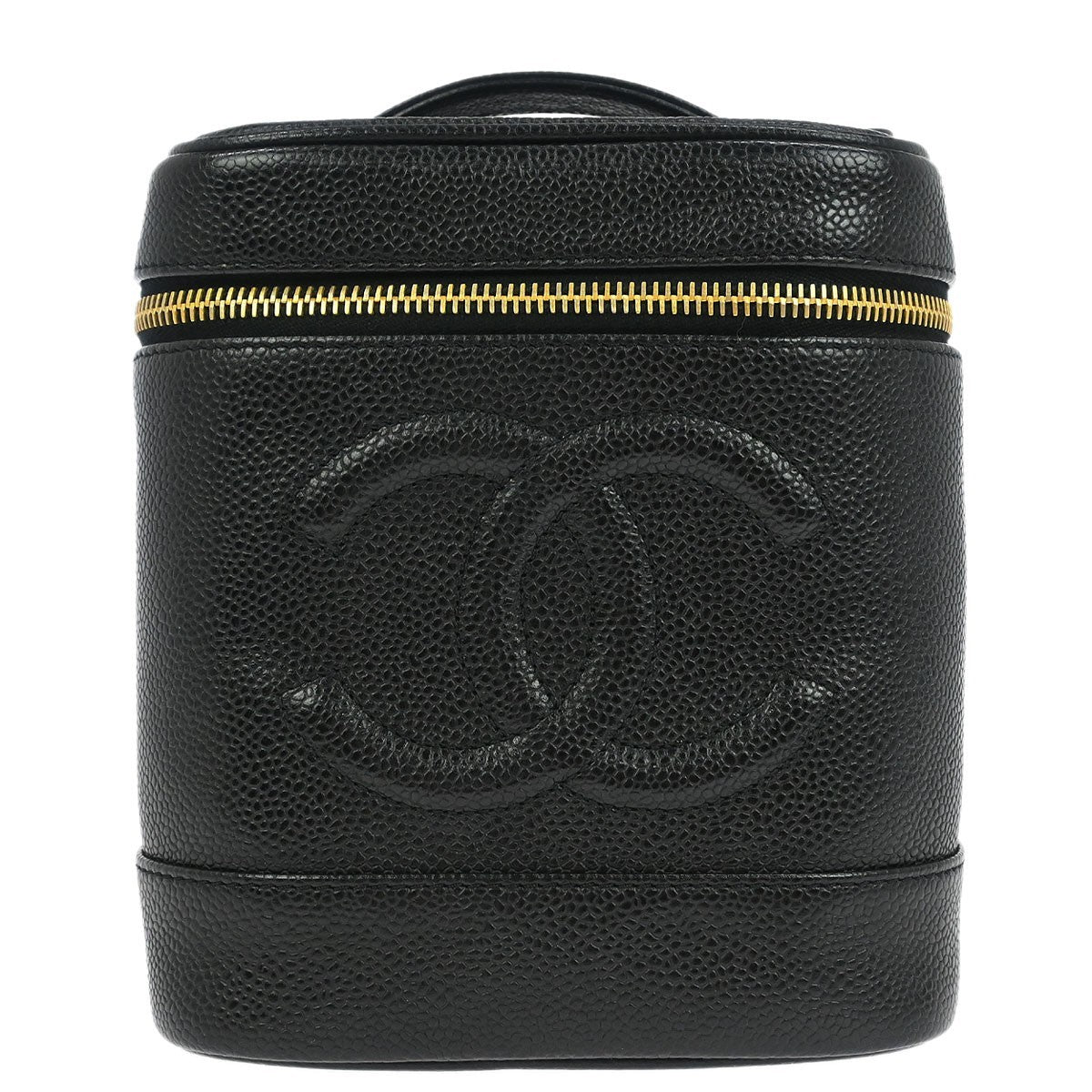 Chanel Vintage Timeless Cosmetic Case Caviar Small - image 1