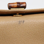 Gucci Vintage Convertible Bamboo Box Crossbody Bag Leather Small - image 13