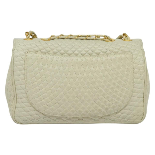 Bally Vintage Chain Shoulder Bag Quilted Leather