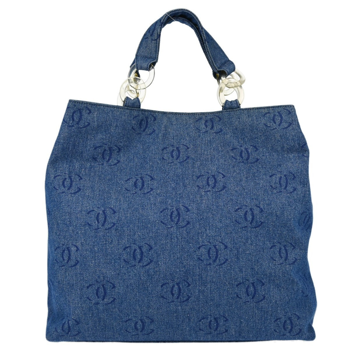 Chanel Vintage CC Tote Denim Large - image 1