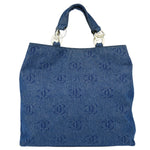 Chanel Vintage CC Tote Denim Large - image 1