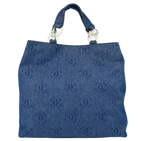 Chanel Vintage CC Tote Denim Large - image 1