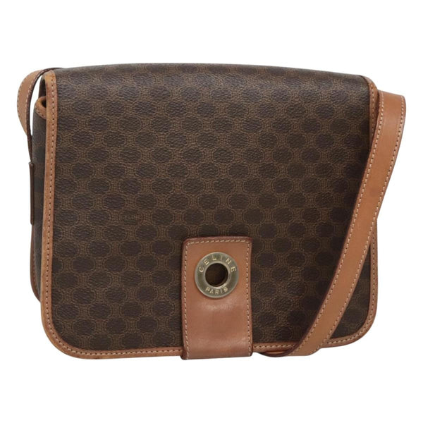 Celine Vintage Macadam Shoulder Bag Canvas and Leather - image 1