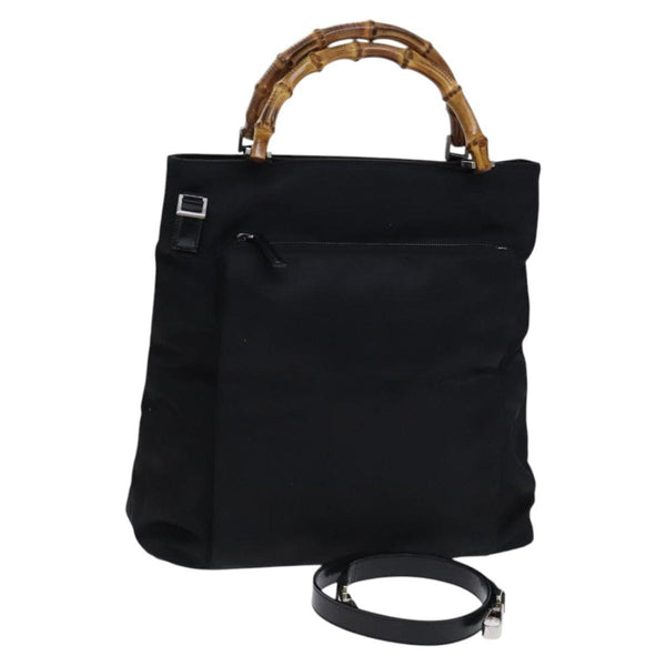 Gucci Vintage Bamboo Handle Bag Nylon - image 1