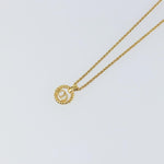 Christian Dior CD Round Pendant Necklace Metal - image 4