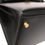 Hermes Kelly Handbag Black Box Calf with Gold Hardware 32 - image 5