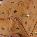MCM Visetos Handbag Canvas and Leather - image 9