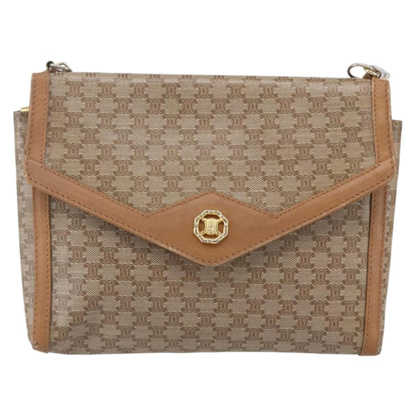 Celine Vintage Macadam Shoulder Bag Canvas and Leather - image 1