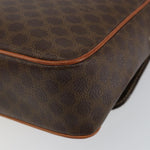 Celine Vintage Macadam Circle Logo Shoulder Bag Canvas and Leather - image 8