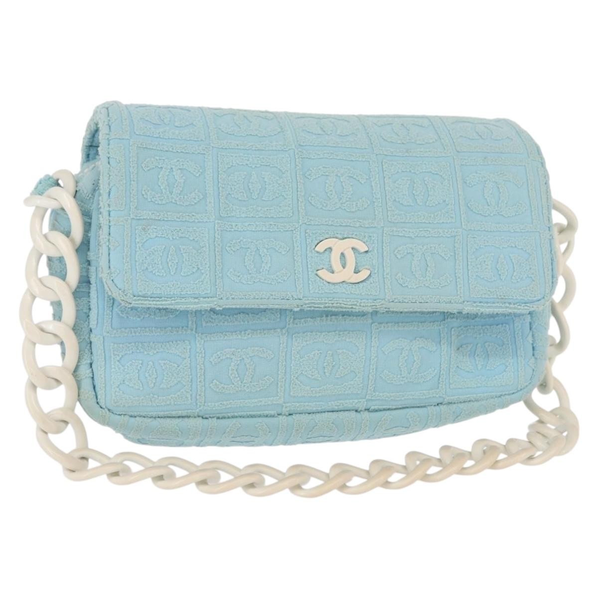 Chanel Sport Line Resin Camera Flap Bag Terry Cloth Medium - image 1