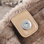 Chanel Vintage Embroidered CC Chain Tote Quilted Suede and Shearling - image 16