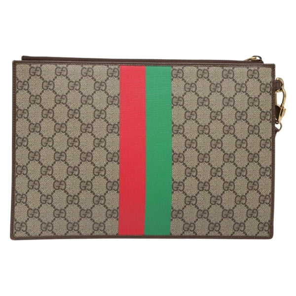 Gucci Vintage Web Sherry Line Handbag Canvas
